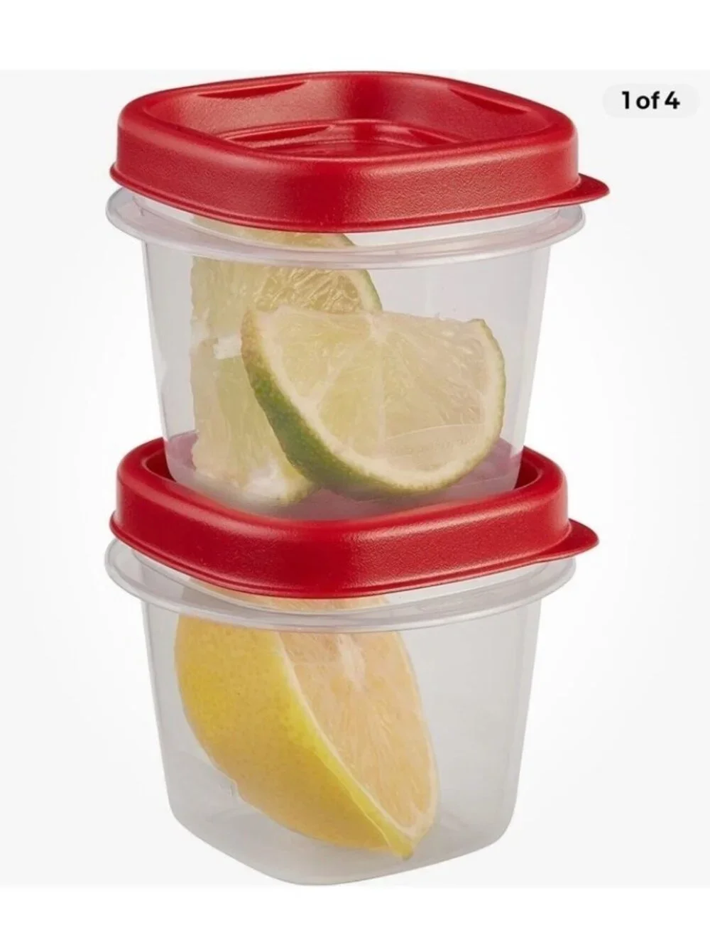2 Pack RUBBERMAID Easy Find Lids Food Storage Containers 0.5 Cup (4 oz) 118 ml